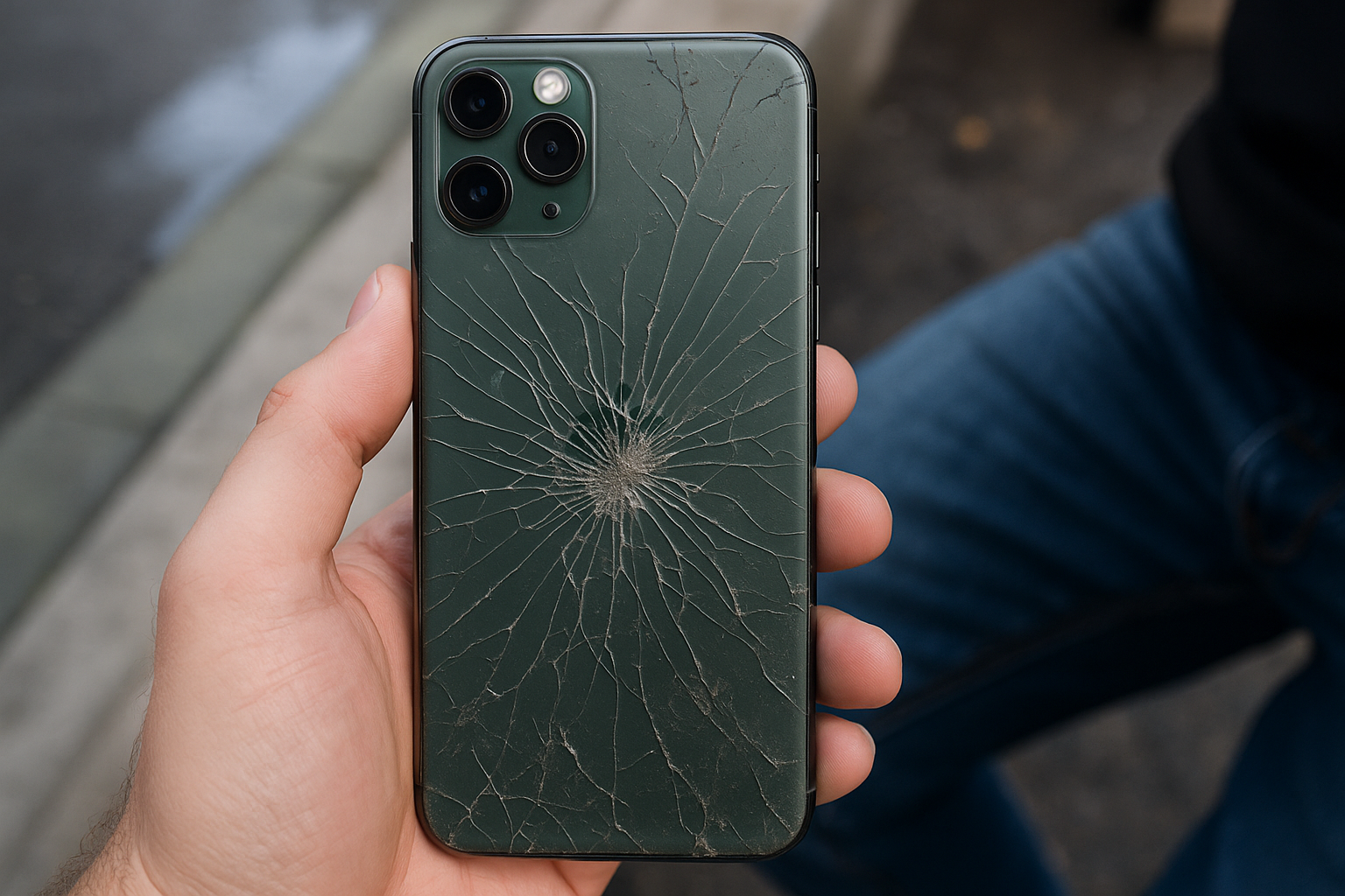 iphone 11 pro cracked back glass